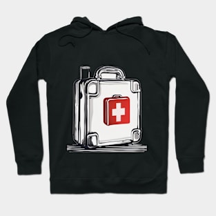 Emergency First Aid Kit Illustration No. 799 Hoodie